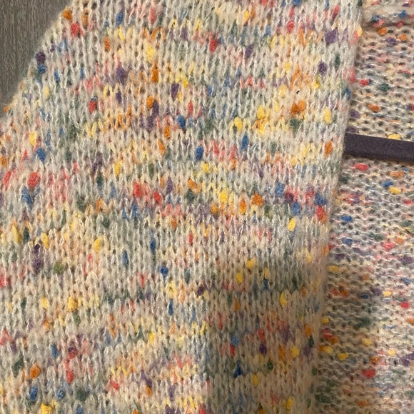 Beautiful and colorful knee length open front sweater! - Picture 4 of 6